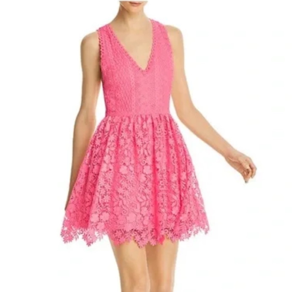 Alice + Olivia Hot Pink Lace Dress